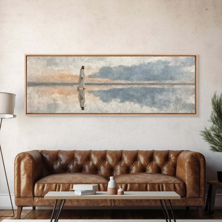 Eternal Guide | Framed Canvas Print | Christian Art Canvas | Panoramic Wall Art | Christian Wall Art | Jesus Painting