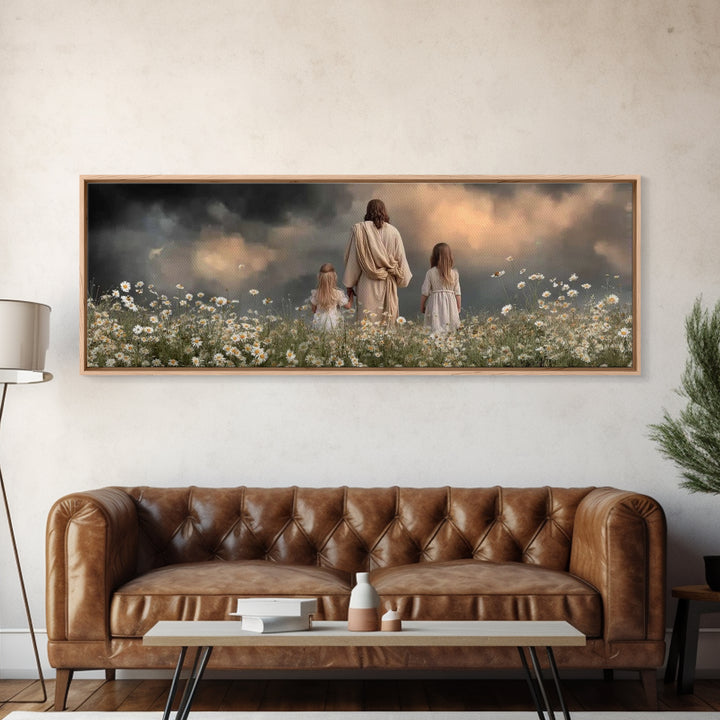 Light of Mercy | Framed Canvas Print | Panoramic Wall Art | Christian Art Canvas | Christian Wall Art | Jesus Painting | Christian Christma