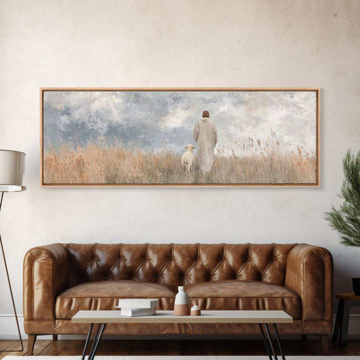 Divine Horizon | Framed Canvas Print | Panoramic Painting | Christian Art Canvas | Christian Wall Art | Jesus Painting | Christmas Art | Ch