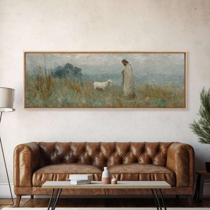Pathway of Hope | Framed Canvas Print | Extra Wide Art | Christian Wall Art | Christian Art Canvas | Jesus Painting | Christmas Art | Chris