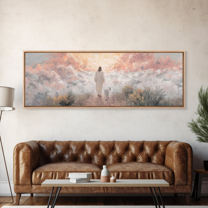 Radiant Ascension – Framed Canvas Print – Panoramic Print – Christian Wall Art – Christian Art Canvas – Jesus Painting – Christmas Art – Ch
