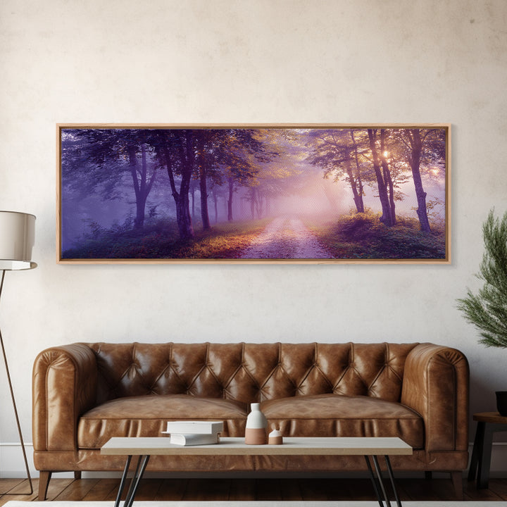 Dawnwood Journey | Framed Canvas Print | Panoramic Painting | Christian Art Print | Christian Wall Art | Moody Christian Art | Christian Ar