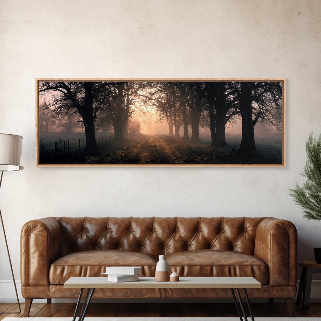 Soft Morning Grace | Framed Canvas Print | Panoramic Print | Christian Art Canvas | Modern Christian Painting | Christian Wall Art | Christ