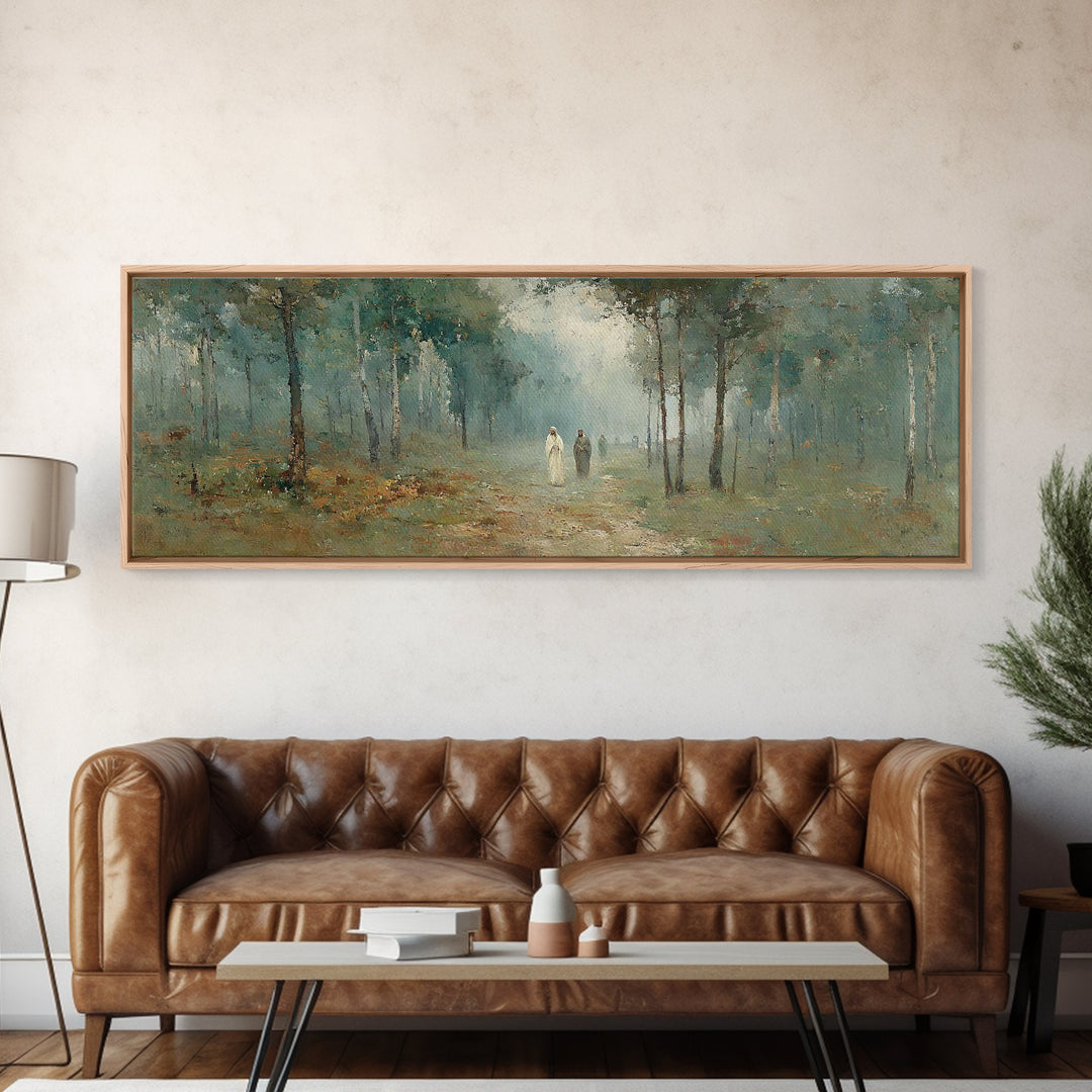 Golden Hour Peace, Framed Canvas Print, Extra Wide Art, Christian Wall Art, Moody Christian Art, Christian Art Painting, Christian Gift Ide