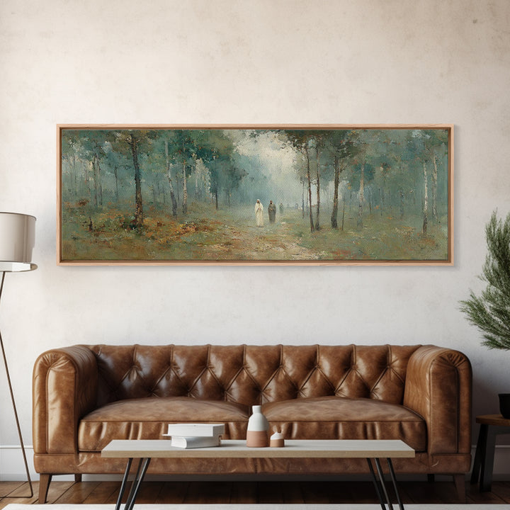 Golden Hour Peace, Framed Canvas Print, Extra Wide Art, Christian Wall Art, Moody Christian Art, Christian Art Painting, Christian Gift Ide