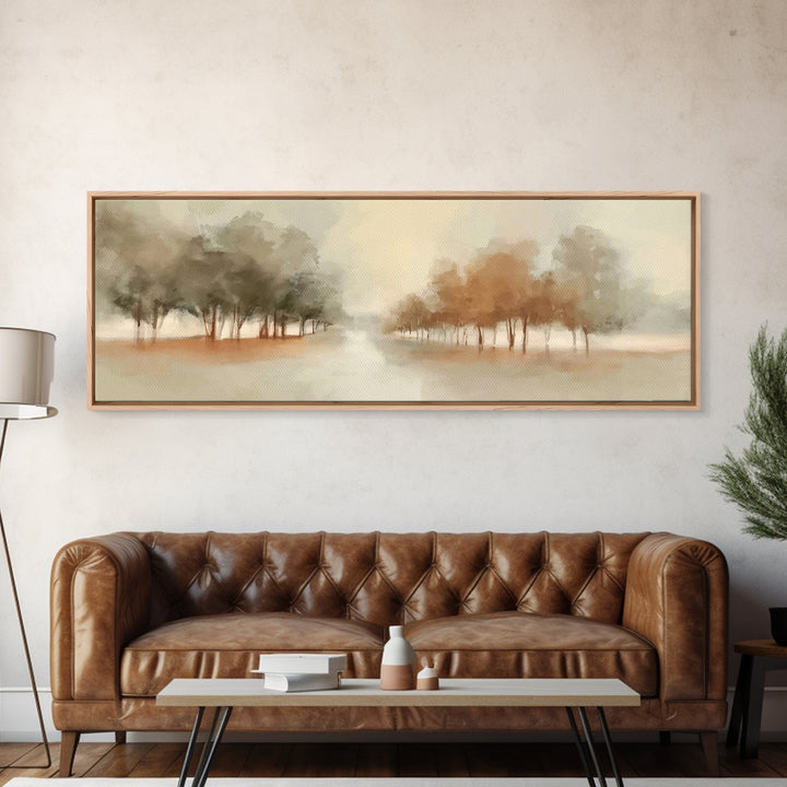 Walk Of Renewal – Framed Canvas Print – Panoramic Wall Art – Christian Art Print – Subtle Christian Paintings – Christian Art – Christian C