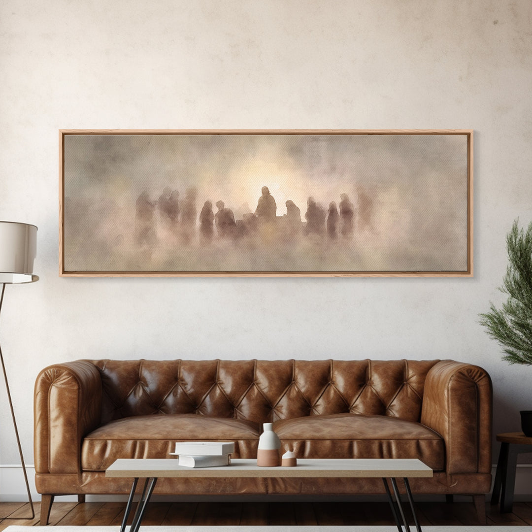 Veil Of Communion – Framed Canvas Print – Christian Wall Art – Christian Art Canvas – Panoramic Painting – Jesus Painting – Christian Art