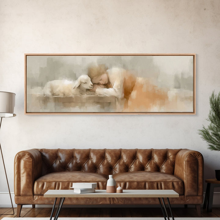 Childhood Grace – Framed Canvas Print – Christian Art Canvas – Christian Wall Art – Panoramic Painting – Christian Gift – Christian Christm