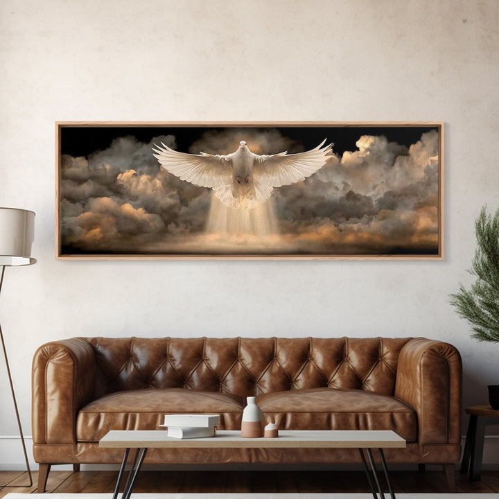 Ascension Glory – Framed Canvas Print – Christian Art – Christian Art Canvas – Panoramic Print – Jesus Painting – Christian Wall Art