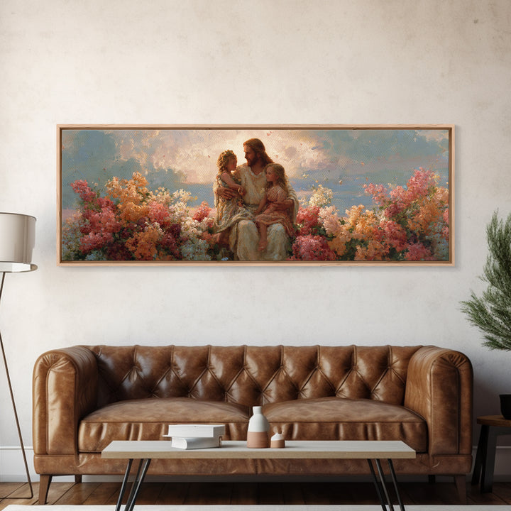 Endless Peace – Framed Canvas Print – Jesus Painting – Christian Art Canvas – Christian Wall Art – Panoramic Art – Christian Christmas