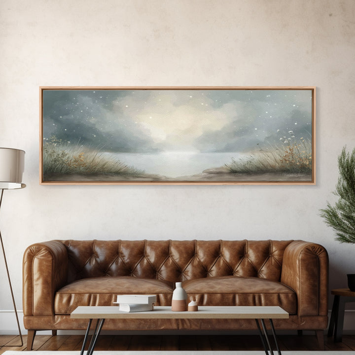 Pathway Of Peace | Framed Canvas Print | Christian Wall Art | Christian Art Canvas | Jesus Painting | Panoramic Art | Christian Christmas A