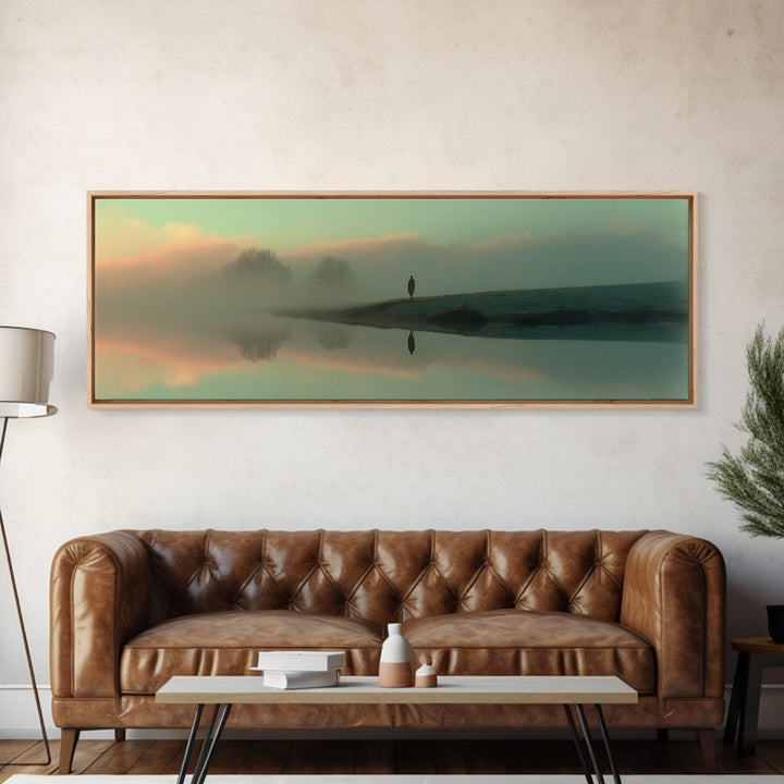 Heavenly Dawn, Framed Canvas Print, Christian Art Canvas, Jesus Painting, Panoramic Wall Art, Christian Wall Art, Christmas Art