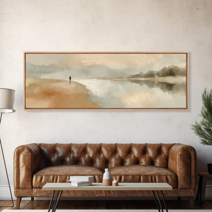 Graceful Journey | Framed Canvas Print | Jesus Painting | Christian Wall Art | Panoramic Wall Art | Christian Art Canvas | Christmas Art