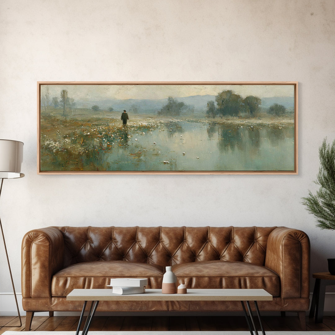 Morning Mercy – Framed Canvas Print – Panoramic Print – Christian Wall Art – Jesus Canvas Art – Christian Art Canvas – Christmas Art