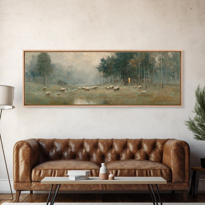 Shepherds Of Peace – Framed Canvas Print – Panoramic Art – Christian Wall Art – Christian Art Canvas – Christmas Art – Christian Painting
