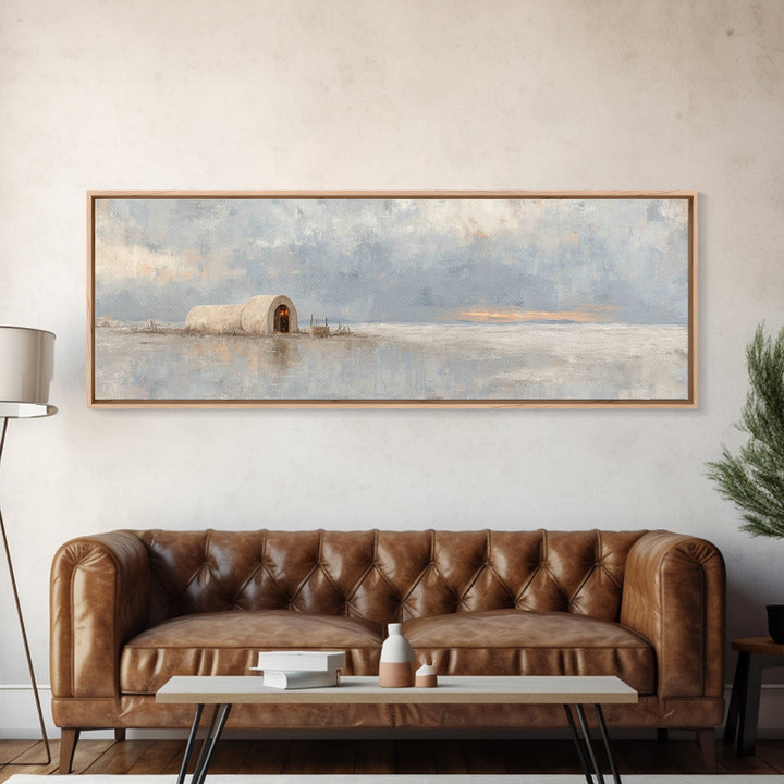 Little King Resting, Framed Canvas Print, Panoramic Art, Christian Art Canvas, Christmas Art, Christian Christmas Art, Christian Wall Art