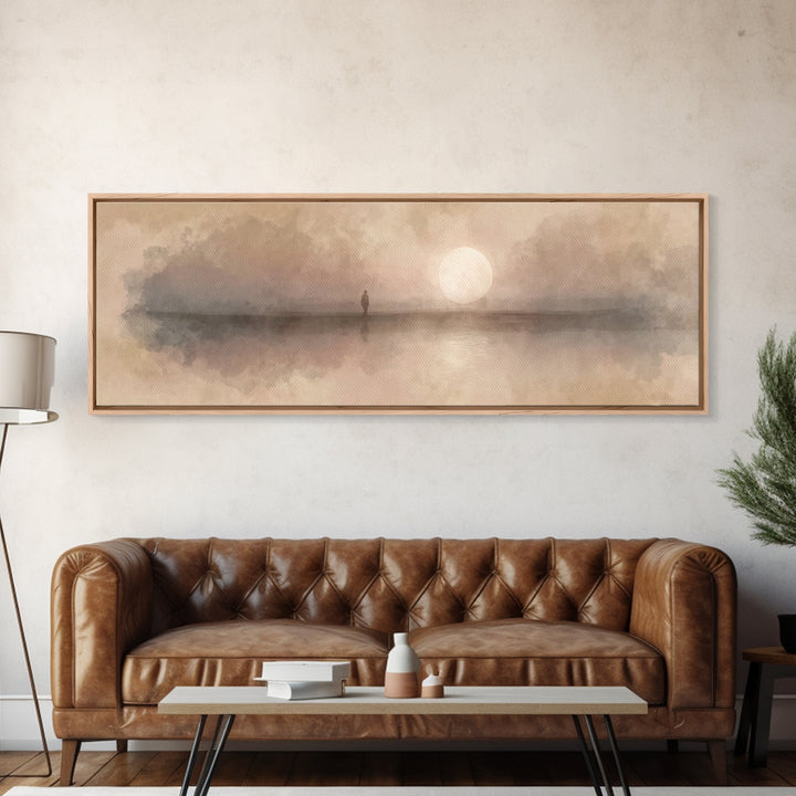 Journey At Dawn | Framed Canvas Print | Christian Wall Art | Panoramic Art | Christian Art Canvas | Christian Christmas Art