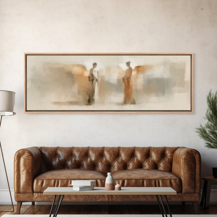 Seraphic Vision Soft | Framed Canvas Print | Christian Art | Christian Canvas Art | Panoramic Painting | Christmas Art | Christian Christma
