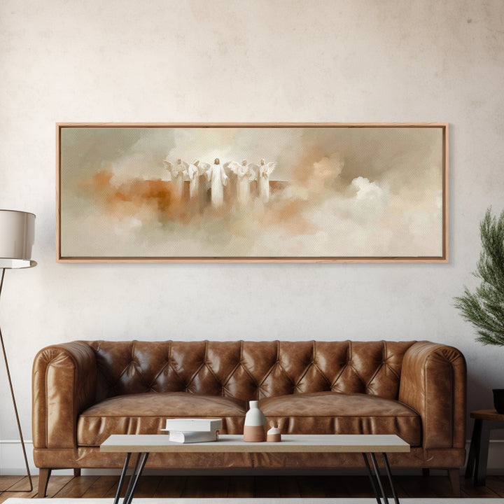 Ascension Glory Host | Framed Canvas Print | Panoramic Wall Art | Christian Art | Christian Painting | Christian Art Canvas | Christmas Art