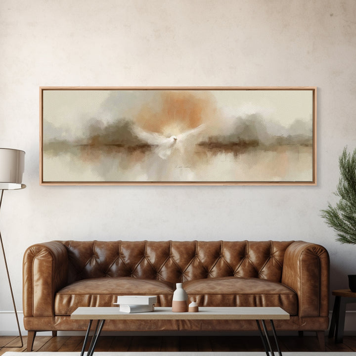 Majestic Spirit Rise | Framed Canvas Print | Christian Wall Art | Panoramic Art | Christian Art Canvas | Christian Gift | Christmas Art