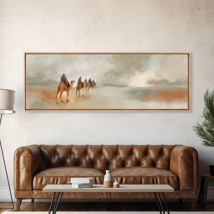 Wandering Kings Trail | Framed Canvas Print | Christian Art Canvas | Panoramic Art | Christian Wall Art | Christmas Art | Jesus Christmas A