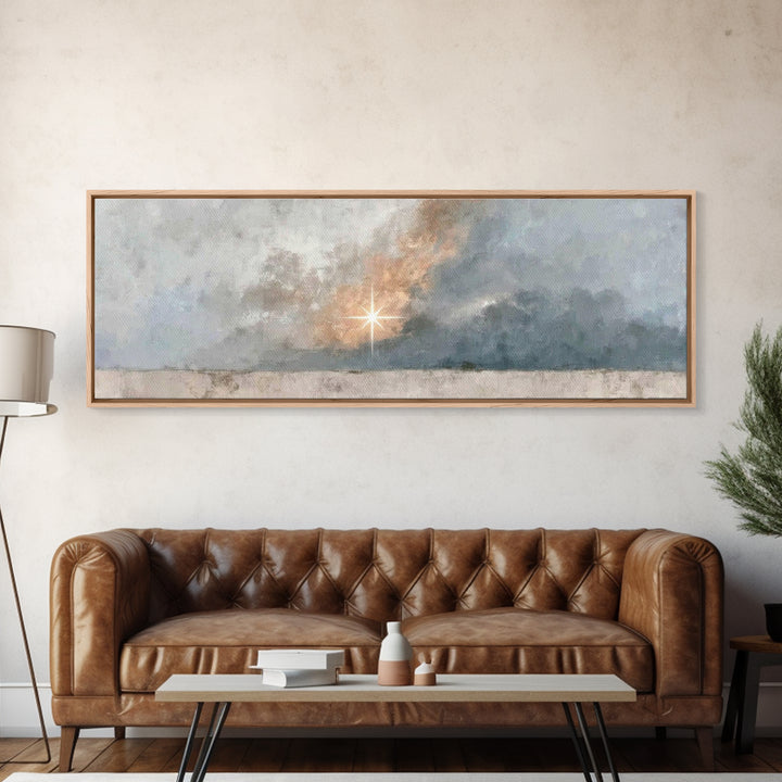Sacred Ascension – Framed Canvas Print – Christian Art Canvas – Panoramic Wall Art – Jesus Painting – Christian Wall Art – Christian Christ
