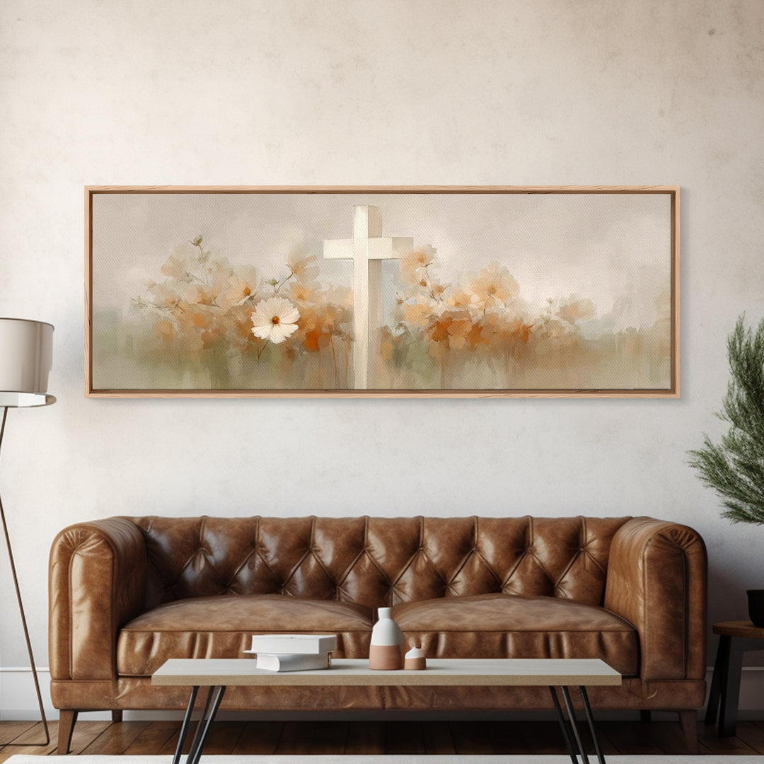 Blooming Hope, Framed Canvas Print, Christian Art Canvas, Christian Wall Art, Panoramic Print, Christian Art, Christian Gift