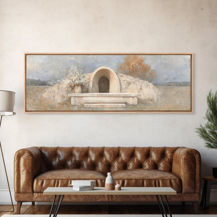 Risen Dawn | Framed Canvas Print | Christian Wall Art | Christian Art Canvas | Panoramic Art | Christian Art | Christian Gift