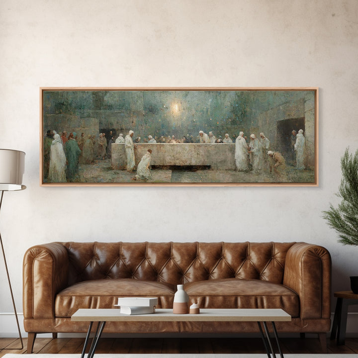 Tomb Of Light, Framed Canvas Print, Christian Art Canvas, Christian Wall Art, Panoramic Art, Christian Art, Christian Gift
