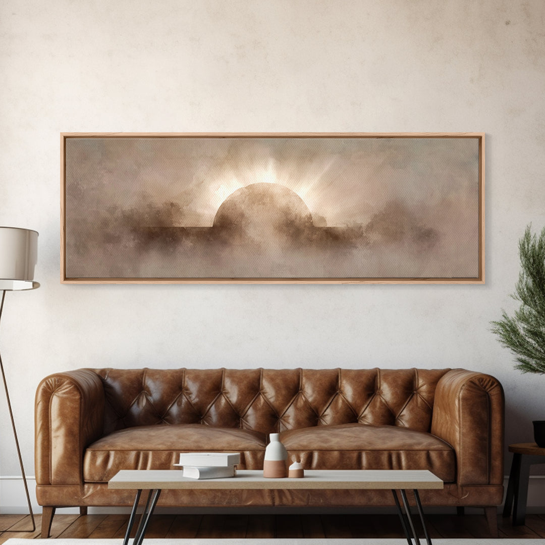 He Is Risen – Framed Canvas Print – Christian Wall Art – Christian Art Canvas – Panoramic Print – Christian Art – Christian Gift