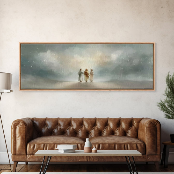 Guided By Glory | Framed Canvas Print | Christian Wall Art | Christian Art Canvas | Panoramic Art | Christian Art Gift | Christmas Wall Art