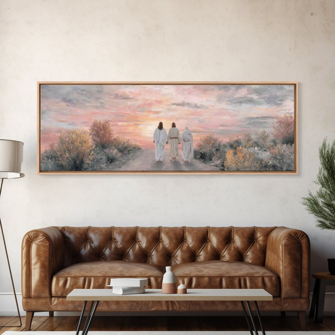 Nativity Star Rising, Framed Canvas Print, Christian Wall Art, Christian Art Canvas, Panoramic Painting, Christmas Art, Christian Christmas