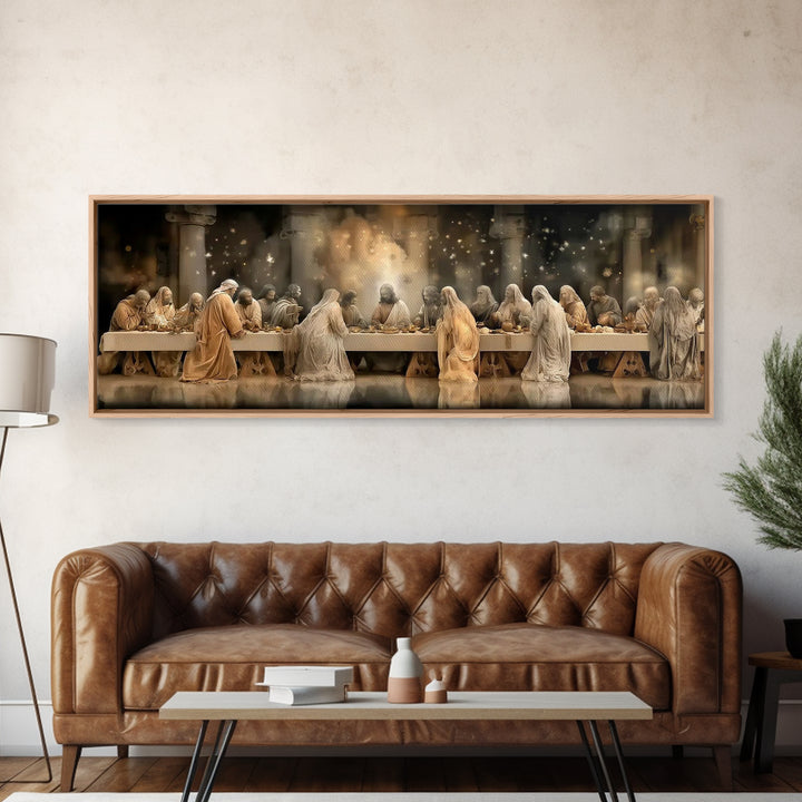 Heavenly Arrival – Framed Canvas Print – Christian Wall Art – Christian Art Canvas – Extra Wide Art – Christian Painting