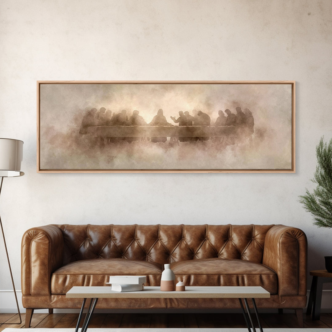 Gathered In Light | Framed Canvas Print | Christian Art Canvas | Christian Wall Art | Panoramic Wall Art | Christian Painting