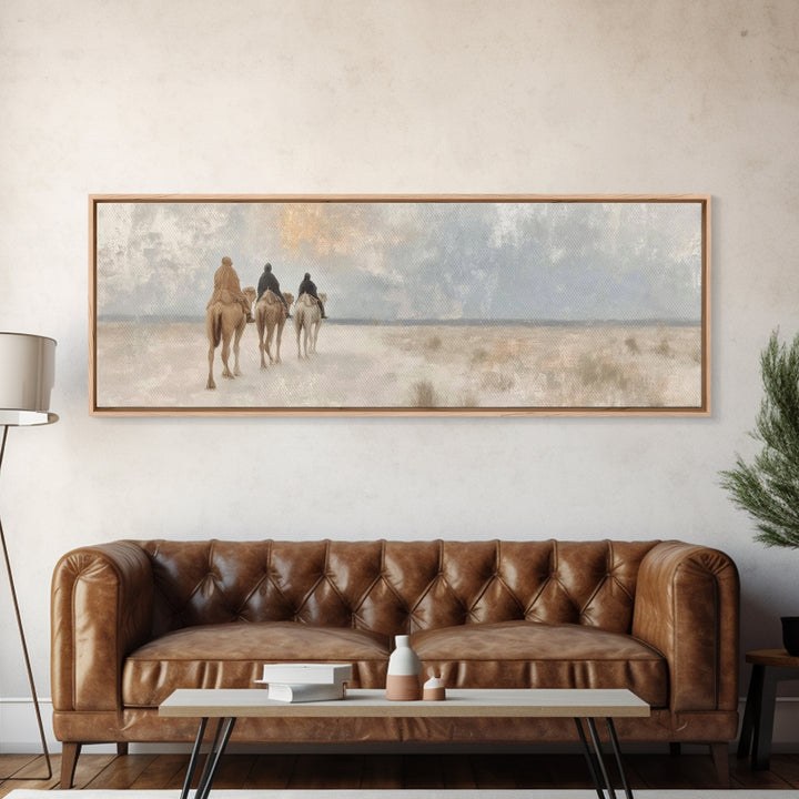 Crescent Promise – Framed Canvas Print – Panoramic Art – Christian Wall Art – Christian Art Canvas – Jesus Painting
