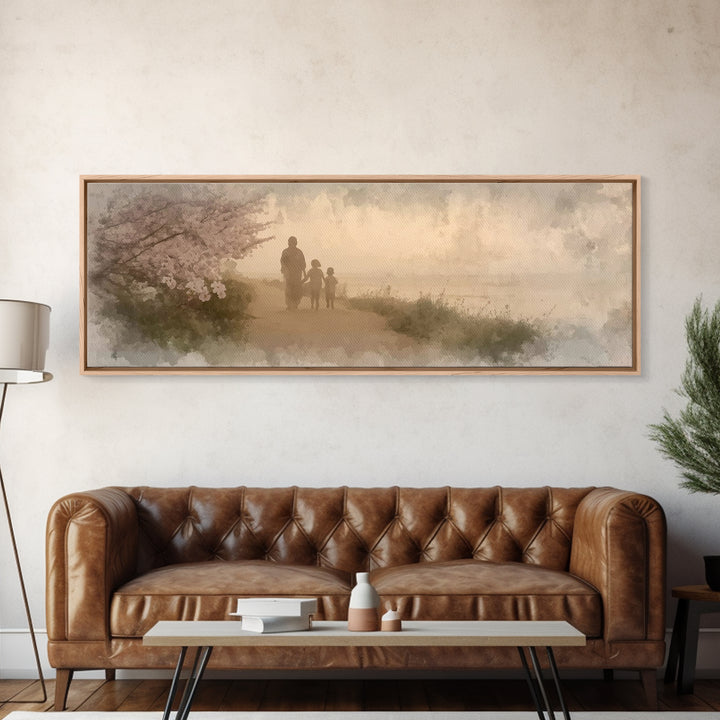 Guiding Light | Framed Canvas Print | Christian Art Canvas | Panoramic Art | Jesus Painting | Modern Christian Art | Christmas Wall Art