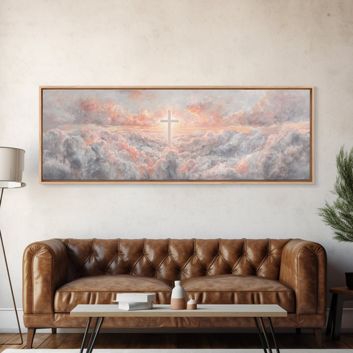 Dawn Of Renewal | Framed Canvas Print | Christian Wall Art | Christian Art Canvas | Christian Painting | Christmas Art Prints | Panoramic P