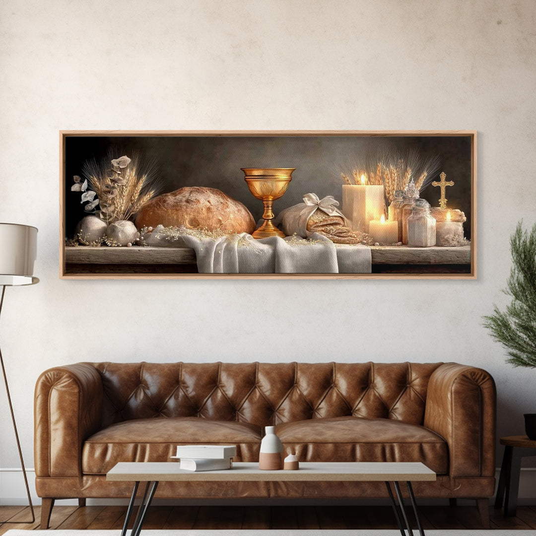 Graceful Harvest | Framed Canvas Print | Christian Wall Art | Christian Christmas Art | Panoramic Print | Christian Art Canvas