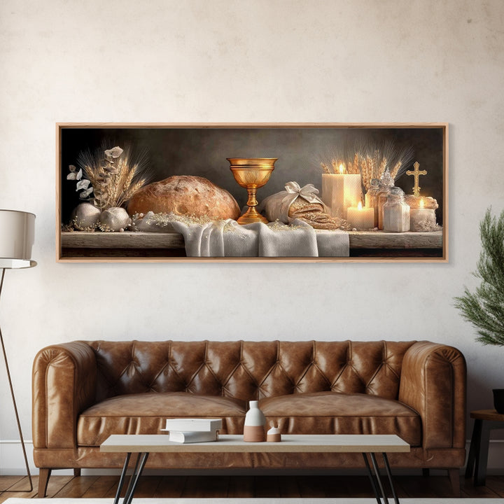 Graceful Harvest | Framed Canvas Print | Christian Wall Art | Christian Christmas Art | Panoramic Print | Christian Art Canvas