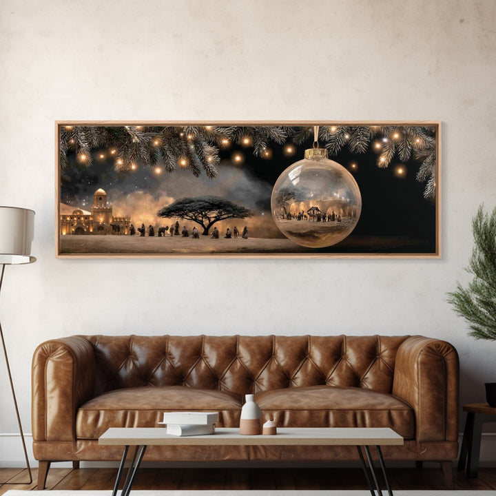 Procession Of Hope | Framed Canvas Print | Christian Art Canvas | Panoramic Print | Christian Wall Art | Modern Christian Painting | Christ