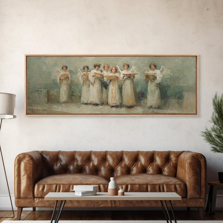 Celestial Offering, Framed Canvas Print, Christian Art Canvas, Panoramic Wall Art, Christian Wall Art, Unique Christian Art