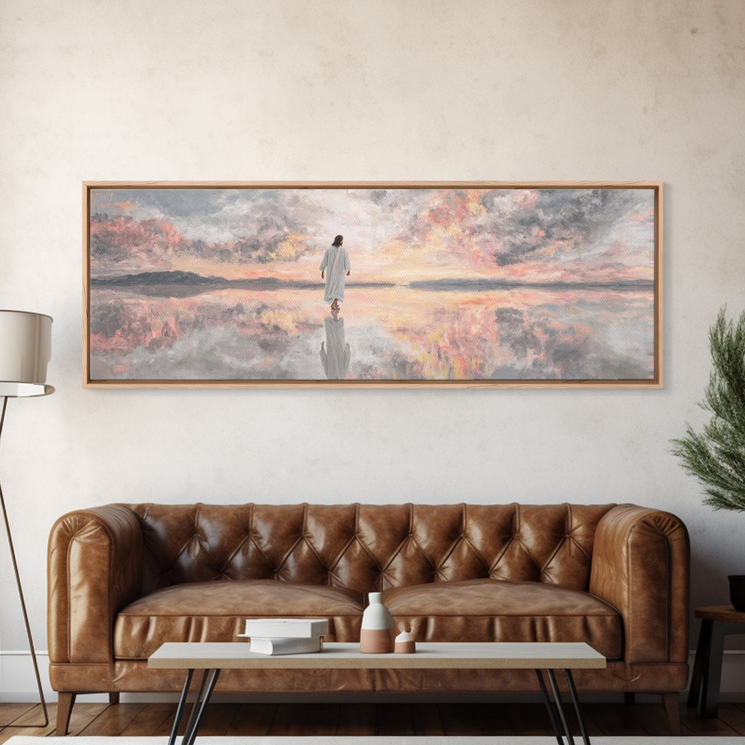 Dawn Of Hope | Framed Canvas Print | Christian Wall Art | Christian Art Canvas | Panoramic Art | Modern Christian Painting