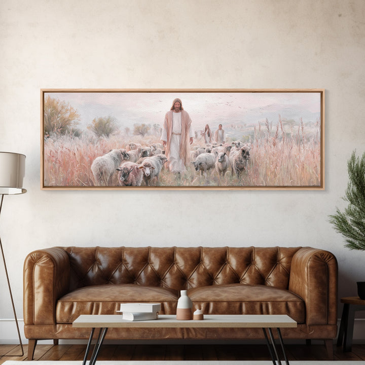Sacred Quiet | Framed Canvas Print | Christian Wall Art | Panoramic Painting | Jesus Canvas Art | Christian Art Print | Christmas Art