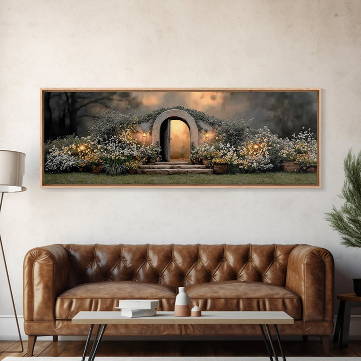 Garden Of Hope – Framed Canvas Print – Christian Wall Art – Christian Art Canvas – Jesus Painting – Panoramic Art – Christian Christmas Art