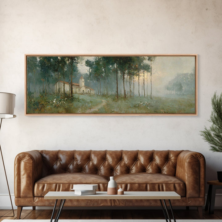 Pathway To Worship – Framed Canvas Print – Panoramic Art – Christian Art Canvas – Christian Painting – Christian Wall Art – Christian Chris