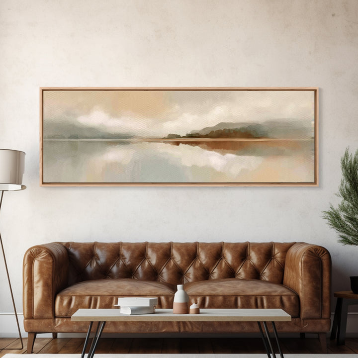 Soft Valley Grace | Framed Canvas Print | Christian Art Work | Panoramic Art | Christian Wall Art | Christian Art Gift | Modern Christian A