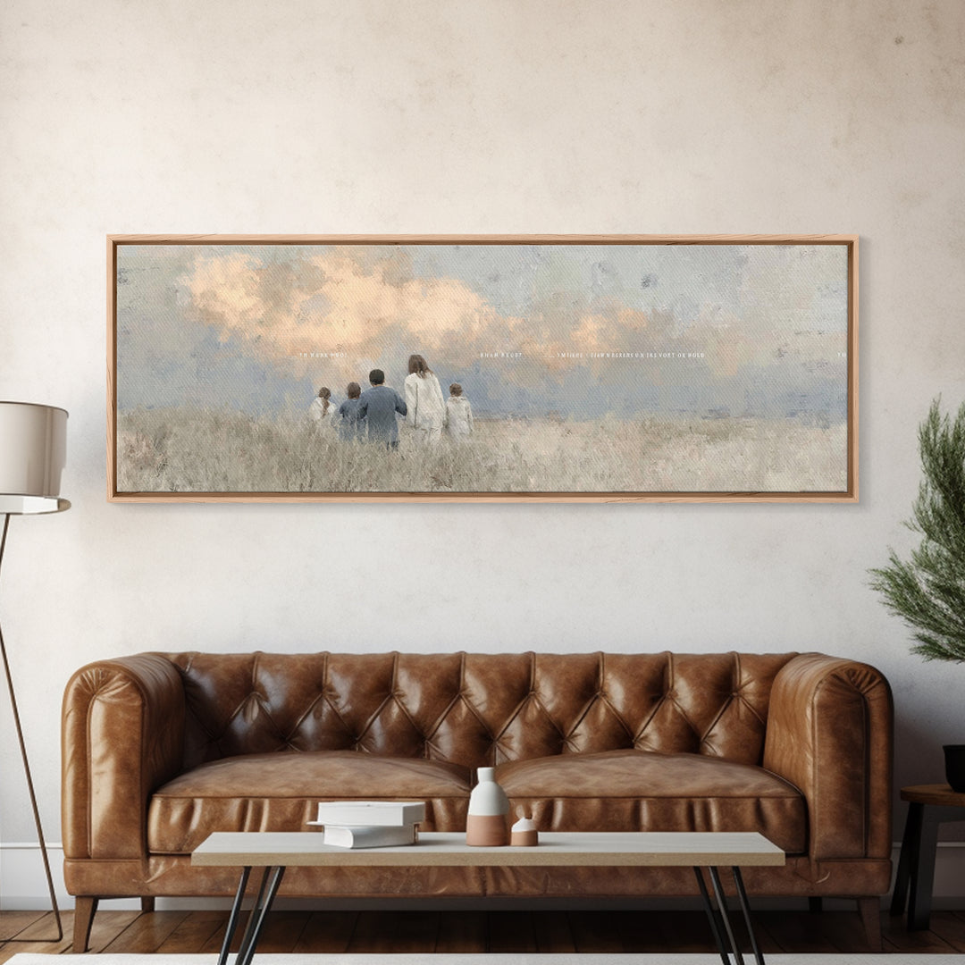 Promise Of Gathering, Framed Canvas Print, Christian Painting, Panoramic Frame, Christian Art Canvas, Christian Wall Art, Christian Christm