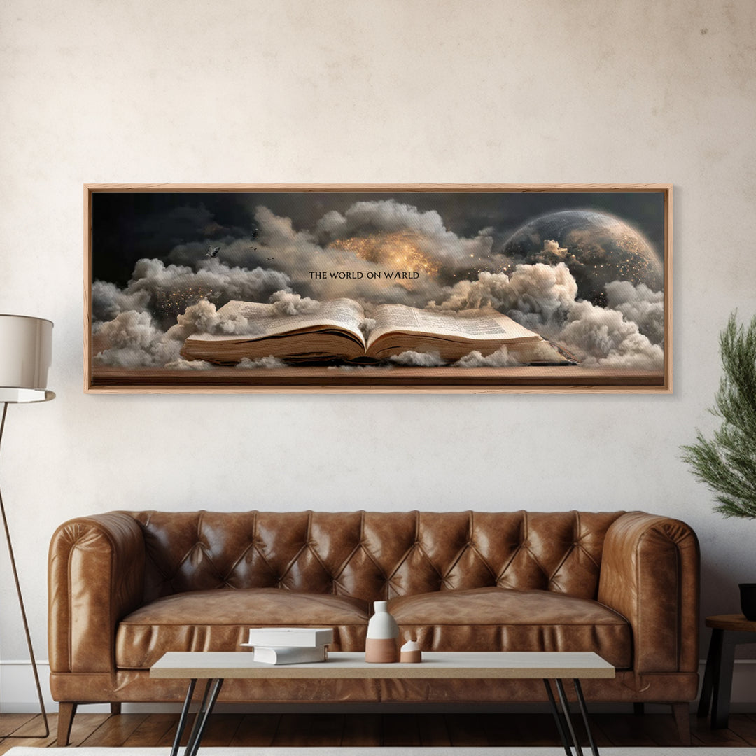 Word Of Creation – Framed Canvas Print – Christian Wall Art – Panoramic Art – Christian Art Print – Jesus Painting – Christian Gift