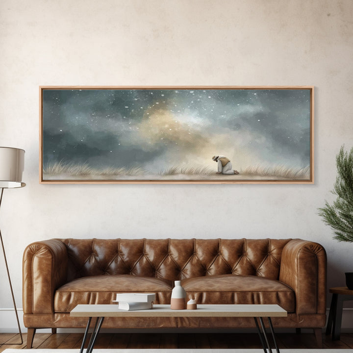 Stars Of Hope – Framed Canvas Print – Panoramic Art – Christian Wall Art – Jesus Painting – Christian Art Canvas – Christmas Art