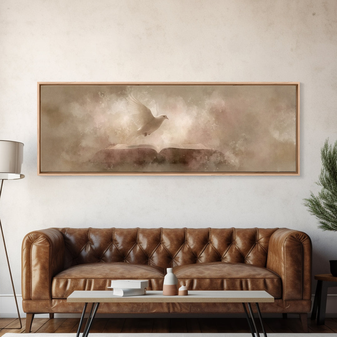 Breath Of Heaven – Framed Canvas Print – Panoramic Frame – Christian Wall Art – Subtle Christian Art – Christian Art Canvas – Christian Chr